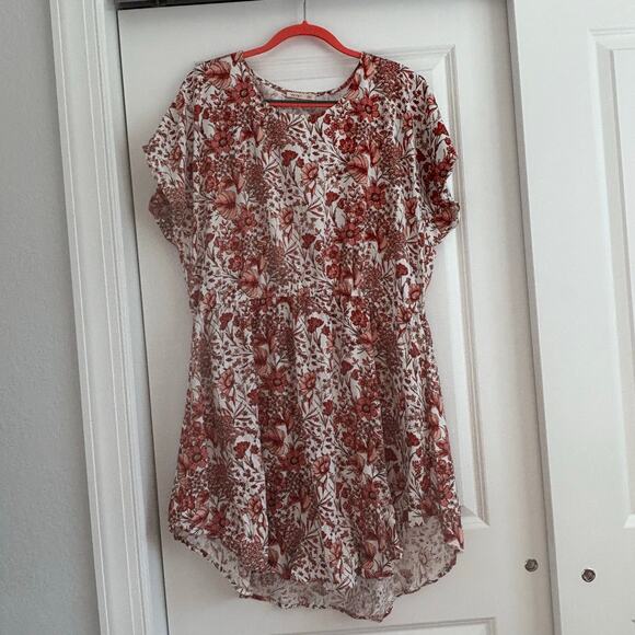 Sozy Kailani Floral Short Linen Blend Mini Dress Sz XXL Romantic Feminine - Picture 1 of 8